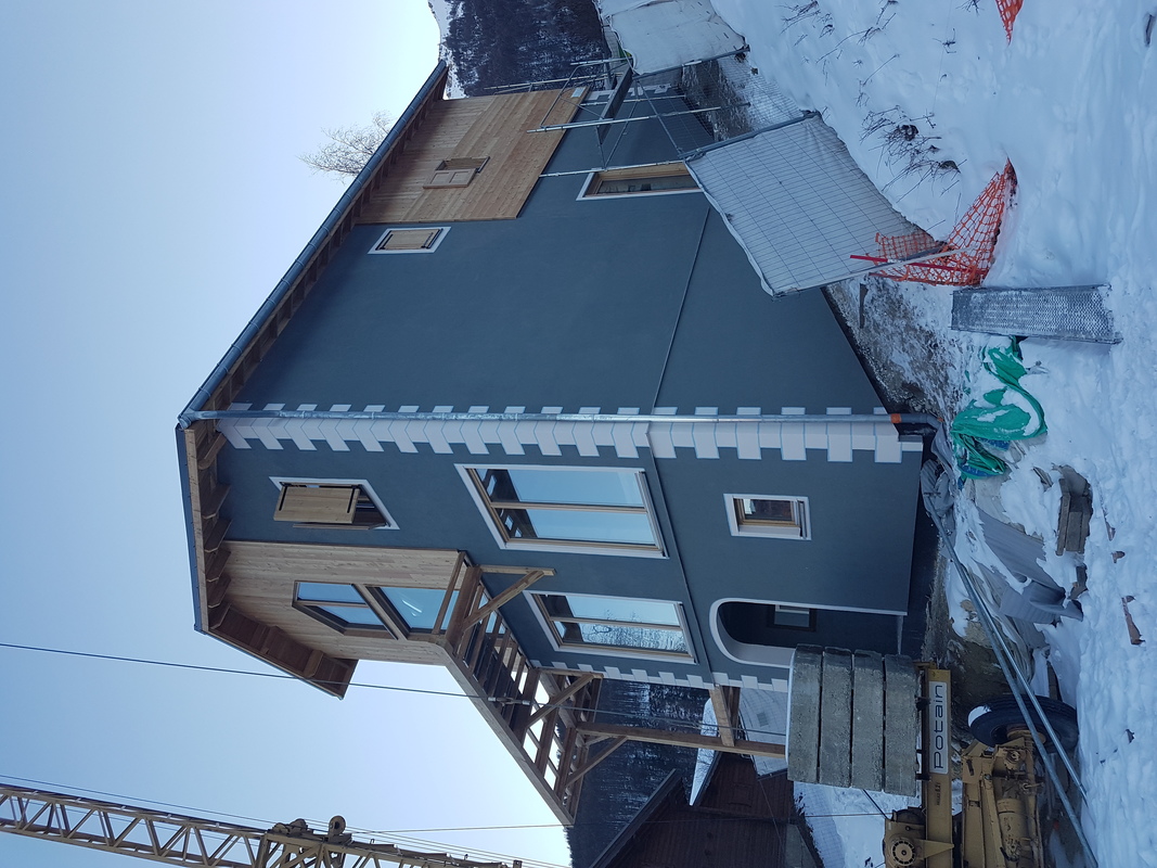 Maison ossature bois paille, Villargaudin, Queyras