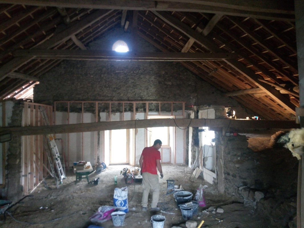Création d'un nouvel espace sous une grange