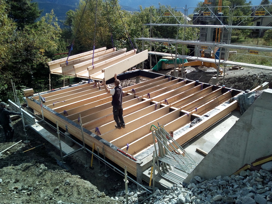 Montage de la dalle bois paille