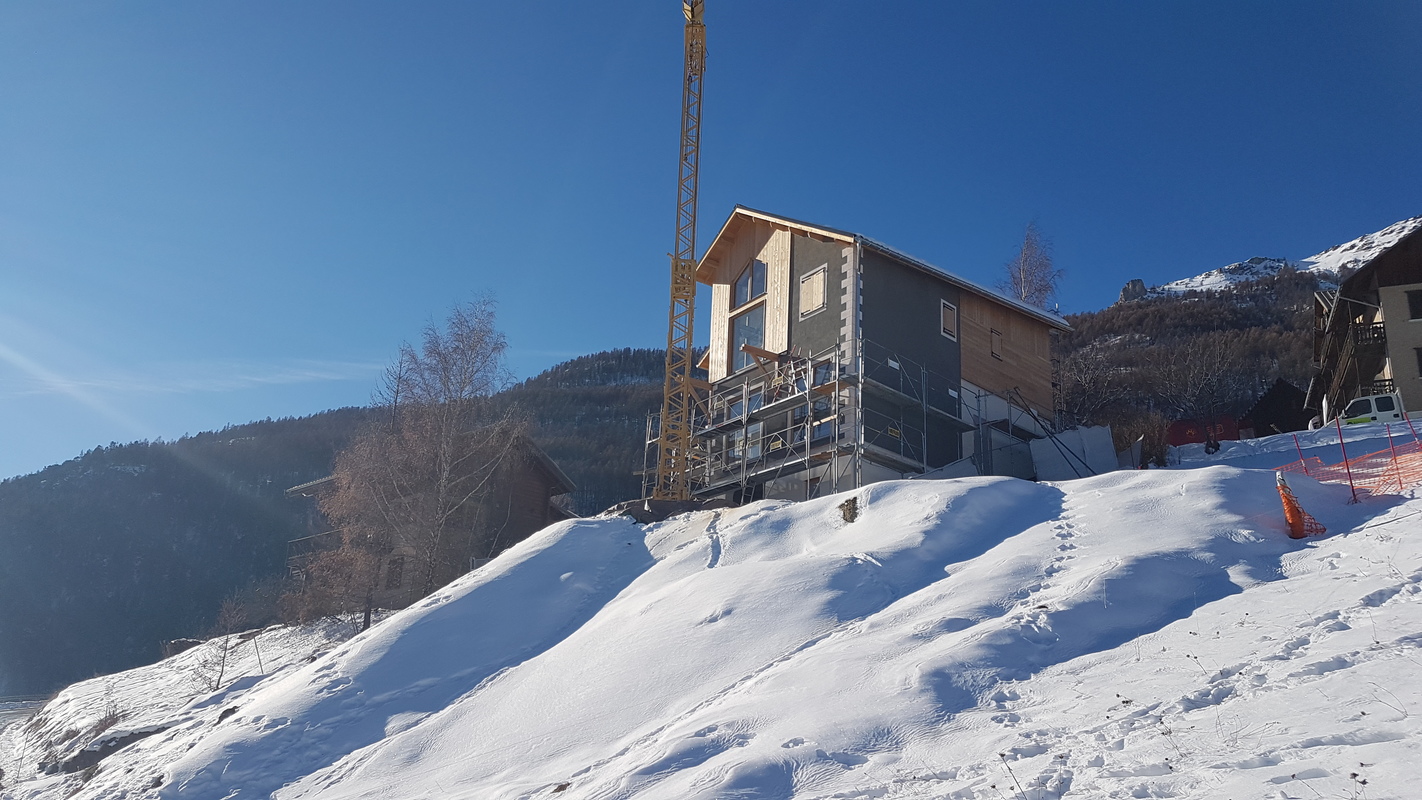 Maison ossature bois paille, Villargaudin, Queyras