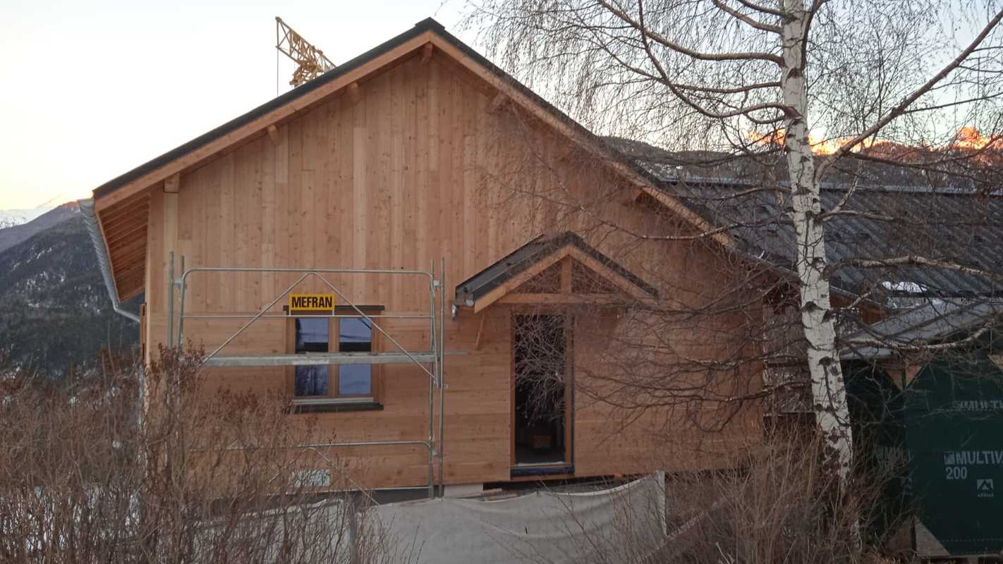 Maison ossature bois paille, Villargaudin, Queyras
