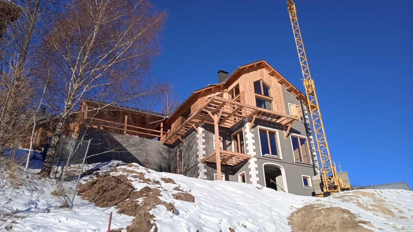 Maison ossature bois paille, Villargaudin, Queyras