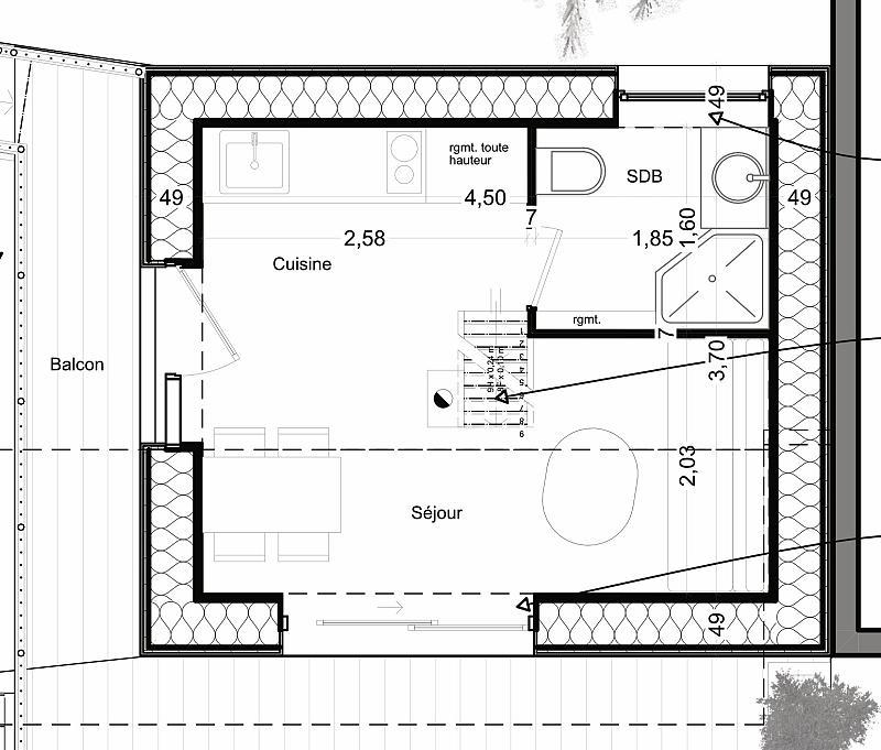 Plan de la mini maison du coin