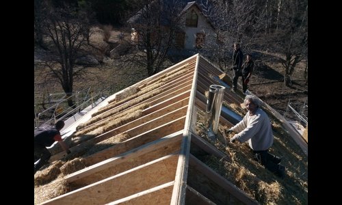 toiture paille chantier