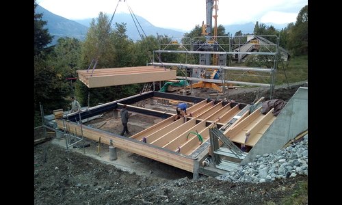 Montage de la dalle bois paille